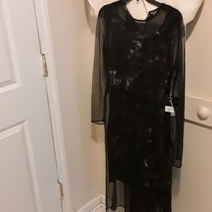 NWT Vera Wang dress XS with sheer black